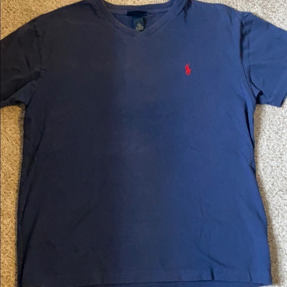 Short sleeved V-Neck POLO T-SHIRT - Picture 1 of 2